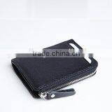 2016 Pebbled Leather Mini Card Holder Wallet With Front Card Slot for Women for Men thumbnail-4