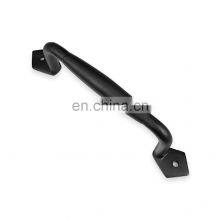9 Inch Round Cabinet Handle Pull Solid Cast Iron Door Handle Black thumbnail-1