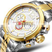 Wholesale Customized Silver Wristwatches Mens Luxury OEM / ODM Private Label Wrist Watch Mens thumbnail-1