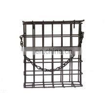 Suet Cakes Feeding Metal Square Bird Feeder With Hanging Chain thumbnail-4