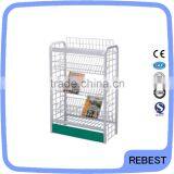 Metal Material Magazine Display Rack Stand