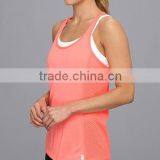 2015 China Manufacturer Customized Women Stertch Mesh Tank Top thumbnail-3