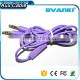 2016 New Premium Wholesale China Flat Wire 3.5mm Electrical Audio Aux Cable With Mic Bulk Buy From China Free Samples thumbnail-3