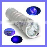 Portable Gift Fluorescence Detector Aluminum 365NM UV Blacklight Torch Flashlight