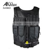 Military Black S.W.A.T Tactical Vest With High strength nylon thread, military army vest
