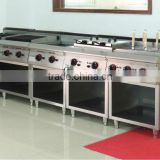 Stainless steel restaurant kitchen equipments gas combination oven with cabinet
