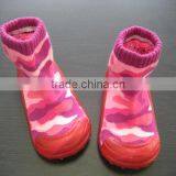 Pink Camouflage Jacquard Baby Socks Silicone Bottom Rubber Bottom Baby Socks Cusotmize Baby Sock Shoes Spring Autumn Baby Shoes thumbnail-1