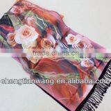 2014 Scarf Printing Latest Design Double-layer High Quality Scarf Printing