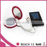 Round Folding Compact Mirror With Power Bank for Smartphones / Portable Mirror Mobile Power Bank