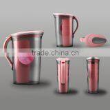 Wholease Plastic Pitcher With Lid for Juice Milk Water Fruit Tea Quality Choice thumbnail-2