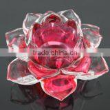 Pillar Candle Holder Glass, Lotus Glass Candle Wedding