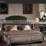 Neoclassical Furniture Silver Foil Leaf Gilding Hand Carved Bed thumbnail-2