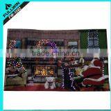 Led Light up fiber optic large woven Jacquard wall tapestry