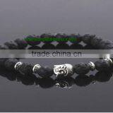 Lava Stone Beads With Buddha Beads Bracelet : Wholesaler Manufacturer thumbnail-1