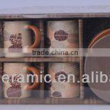 Factory Wholesales Ceramic Printing Espresso Set