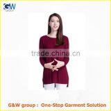 Fashionable Custom Design O-neck Woman Sweater thumbnail-1