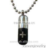 Two Tone IPB Stainless Steel Vial Jewelry for Cremation Ashes
