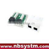 2 Ports Surface Box UTP Cat6 2xRJ45 PCB Jack