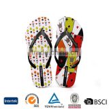 2016 the latest trend design printed white comfortable women spa flip flop slippers beach
