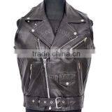 leather shooting vest kids leather vest buffalo leather vest Waistcoat german biker men leather biker vest