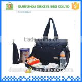 Polyester multifunction diaper black mother baby bag