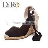 Custom Ladies Wedge Shoes New Jute Shoes Espadrilles for Women thumbnail-1