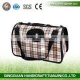 BSCI QingQ Factory Bicycle Pet Carrier Dog New Designer Canvas Denim Carrier Pet Bag thumbnail-2