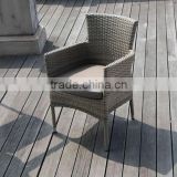Aluminium Frame Rattan Wicker Cream Stackable OK Chair For outdoor furniture