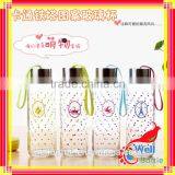 500ml Glass Portable Sport Glass Drinking Water Bottle With Aluminum Lid Bpa Free Stock for Sale thumbnail-4