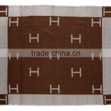 jacquard cahsmere woven bed throws/blankets