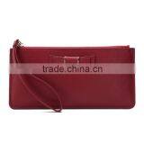 Ladies Genuine Leather Long Slim Purse Women Wallet Travel Wallet