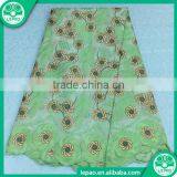 2016 New Arrival Net Embroidery Fabric Design Africa Guipure Lace Fabric With Beads thumbnail-6