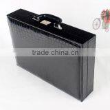 Factory Wholesale Custom High-grade PU Leather 24 Slots Watches Boxes, Fashion Black Storage Box thumbnail-4