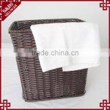 100% Handmade pe Rattan Woven Cloth Laundry Hamper Baskets Wholesale thumbnail-3