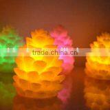 3.25" White Battery Operated Flameless LED Lighted Flickering Pine Cone Christmas Candle thumbnail-2