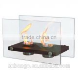 indoor glass fireplace with crushed glass, gel fuel glass fireplace