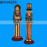 Resin Stick Figures Uncle Sam & Betsy Ross thumbnail-1