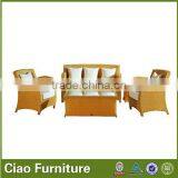Modern Rattan Leather Sofa thumbnail-1