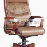 Special design wooden high back office chair with casters(EOE)