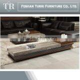 Luxury Good Quality Wooden Base Travertine Top TV Stand thumbnail-2