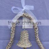 Hanging Wicker Bell Decoration thumbnail-1