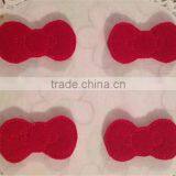 China Supplier New Products Cute Red Bow Pattern Polyester Embellishment Felt Applique Designs for Hair Clip Headband Scrapbook thumbnail-1