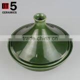 10" Dinnerware Ceramic Tagine Pot in Color Green thumbnail-2