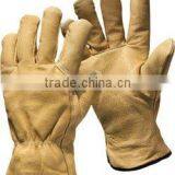Yellow Pig Grain Leather Driver Glove thumbnail-1