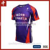 Navy Blue / Red Rugby Jersey Custom Made Sublimation Rugby Football Shirt thumbnail-1
