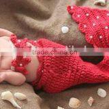 Unique Mermaid Shape Baby Knitting Wool Set Headband Costume Photo Prop thumbnail-5