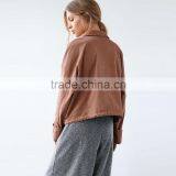 Plain Girls Jacket Loose Style Fashion Design With Zipper thumbnail-2