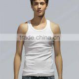 China Factory Cheapest Custom Made Blank White Wholesale Men Tank Tops thumbnail-2