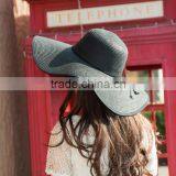 Zm40598b New Women Beach Hat Lady Cap Wide Brim Summer Sun Straw Hat thumbnail-4
