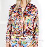 2015 Trendy Color Sublimation Jacket Zipper Up Jacket for Women thumbnail-2